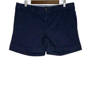 Banana Republic NWT Women's Navy Blue City Chino Rollup Shorts Size 14‎